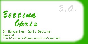 bettina opris business card